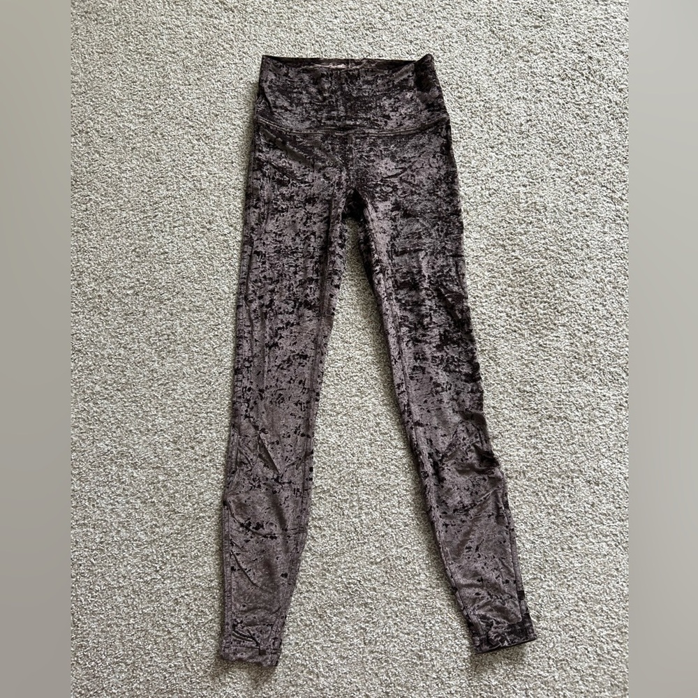 Lululemon Velvet Wunder Lounge French Press Leggings 6 Brown